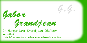 gabor grandjean business card